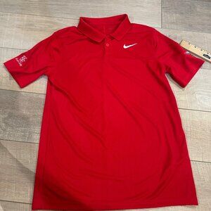 NIKE YOUTH BOYS LARGE EAST LAKE RED NIKE GOLF DRI FIT POLO SHIRT